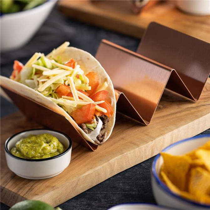 Copper Triple Street Food Stand 21cm x 10cm