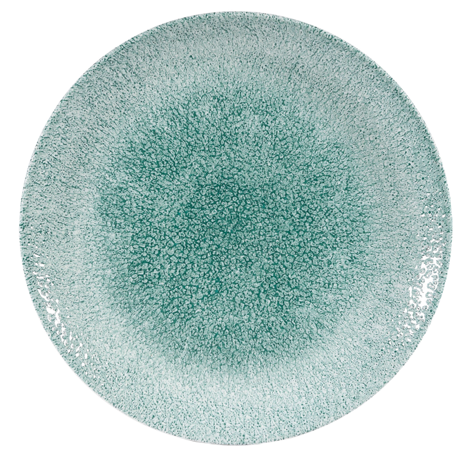 Studio Prints Raku Evolve Coupe Plate Jade Green 11.25inch / 28.8cm