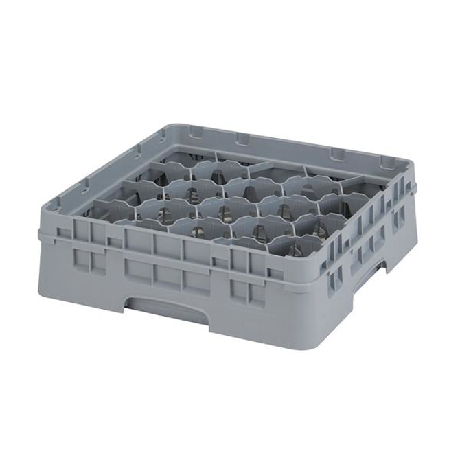 20 Compartment Glass Rack with 1 Extender H92mm - Grey