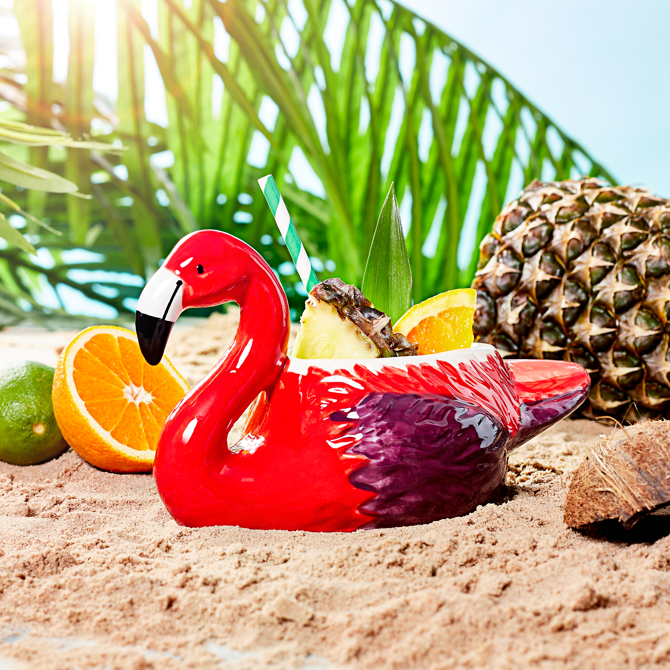 Ceramic Flamingo Tiki Mug 14oz / 400ml