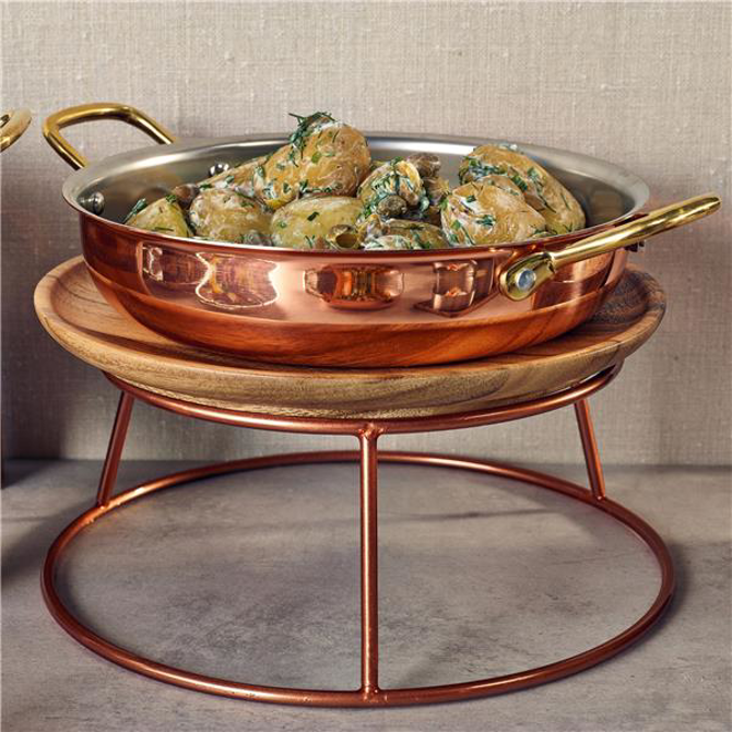GenWare Copper Anti-Slip Round Buffet Riser 4inch / 10cm
