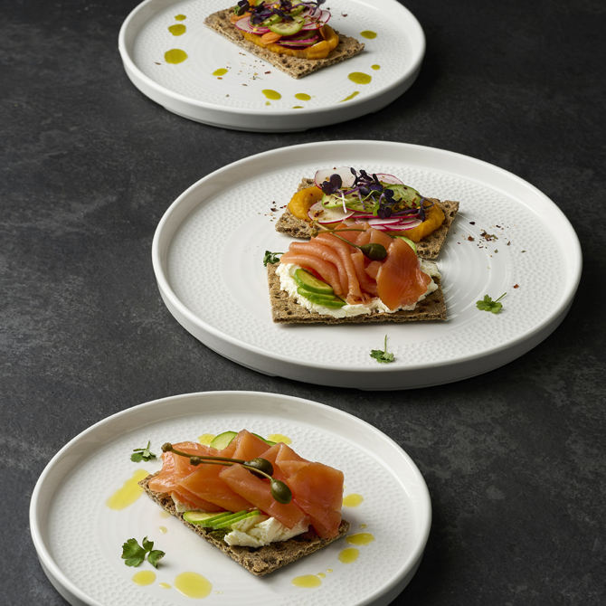 Isla White Walled Plate 8.25inch / 21cm