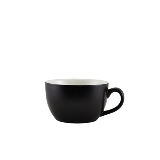 Genware Porcelain Matt Black Bowl Shaped Cup 8.75oz / 250ml