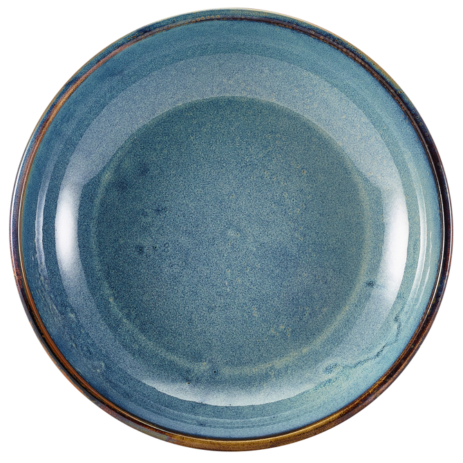 Terra Porcelain Coupe Bowls Aqua Blue 10.8" / 27.5cm
