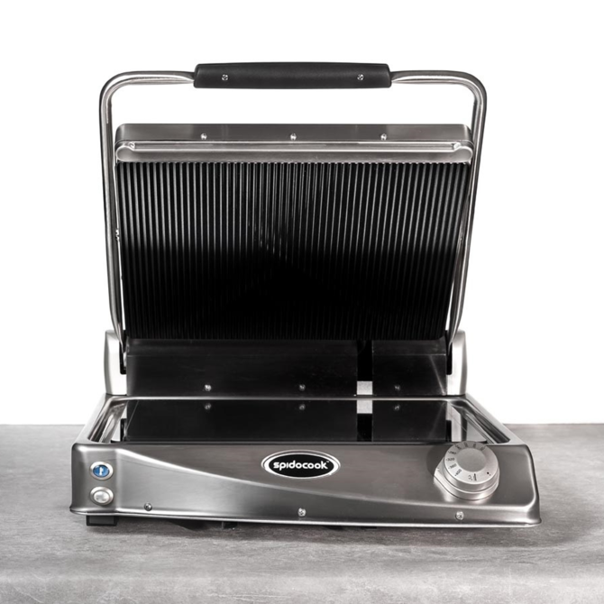 Spidocook Spidoglass Black Ribbed Top Plate SP015PR Medium Grill