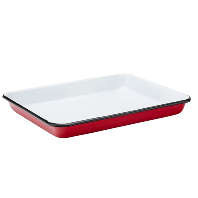 Eagle Enamel Red Serving Tray 11inch / 28cm