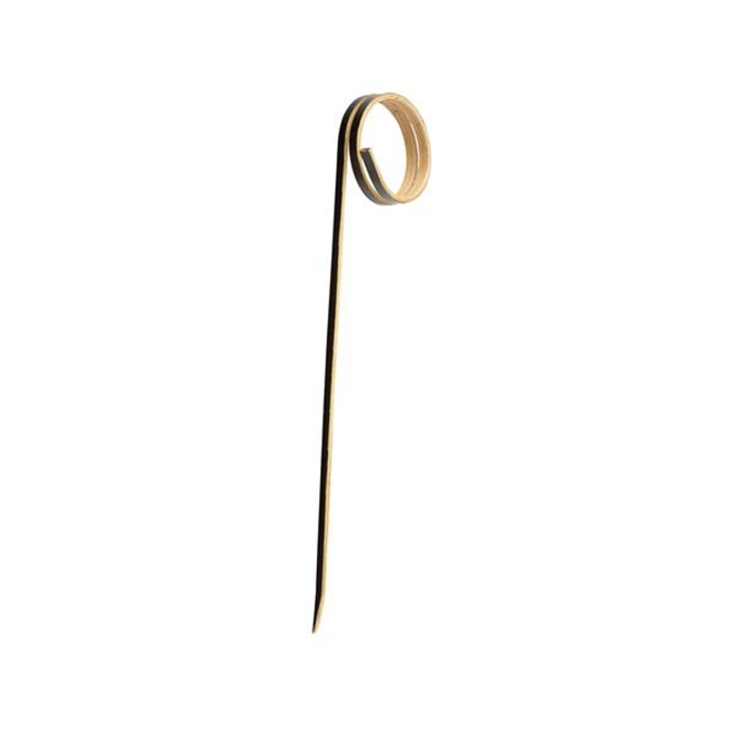 Bamboo Black Loop Skewer 3.5inch / 9cm