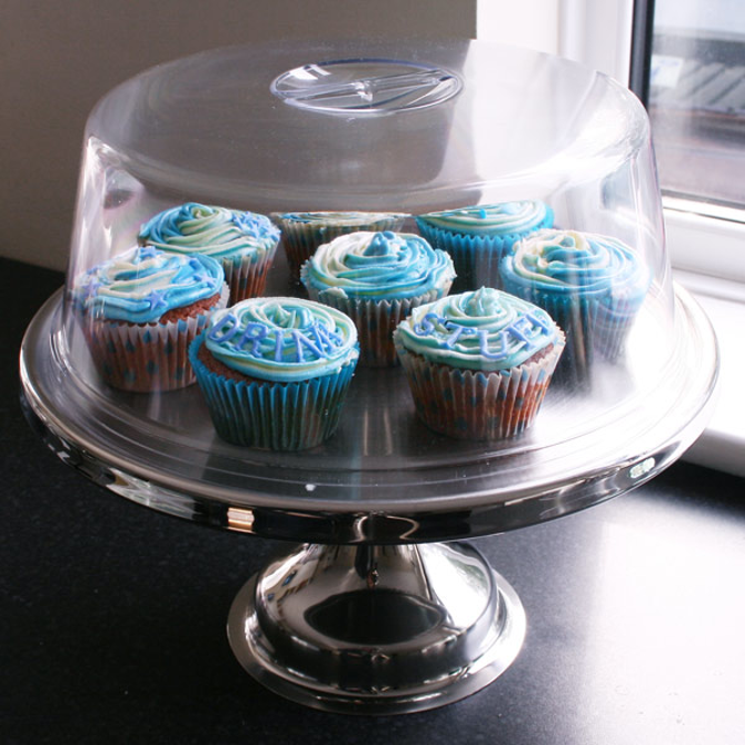 Stainless Steel Cake Stand and Plastic Cake Dome