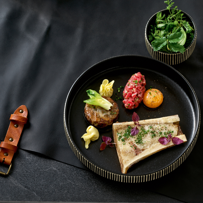 Nara Black & White Deep Plate 1300ml