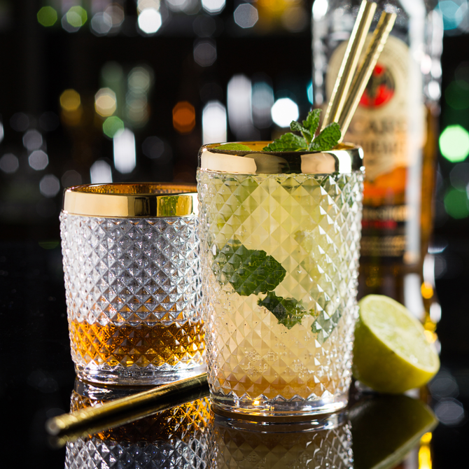 Gold Dante Double Old Fashioned Tumblers 12oz / 340ml
