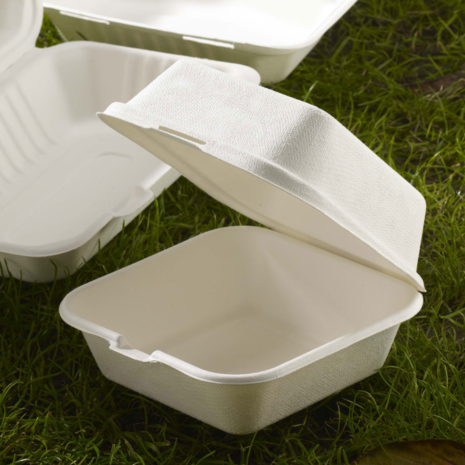 Bagasse Burger Box 5.7inch / 14.5cm