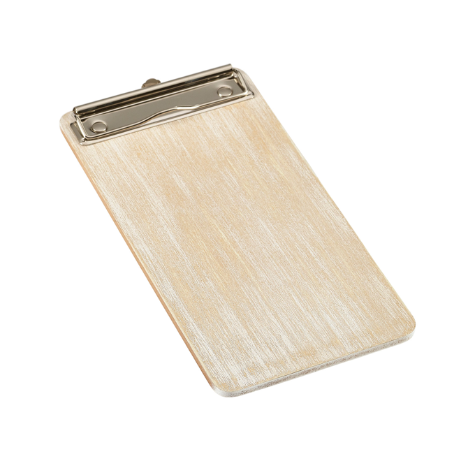 White Wash Wooden Wine List Clipboard