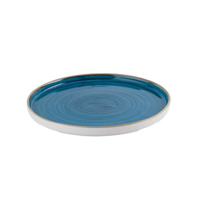 Churchill Stonecast Java Blue Walled Plate 10.25inch / 26cm