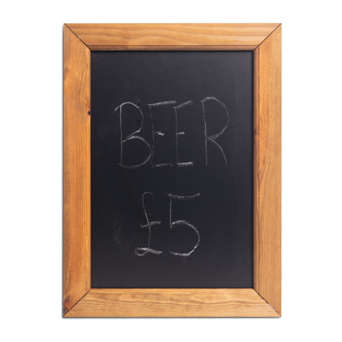 Wooden Framed Wall Hanging Chalkboard A3 Dark Oak