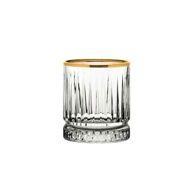Elysia Double Old Fashioned Gold Rim Glasses 12.5oz / 355ml