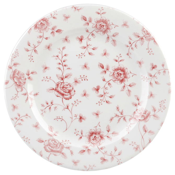 Churchill Vintage Prints Cranberry Rose Chintz Plate 12inch / 30.5cm
