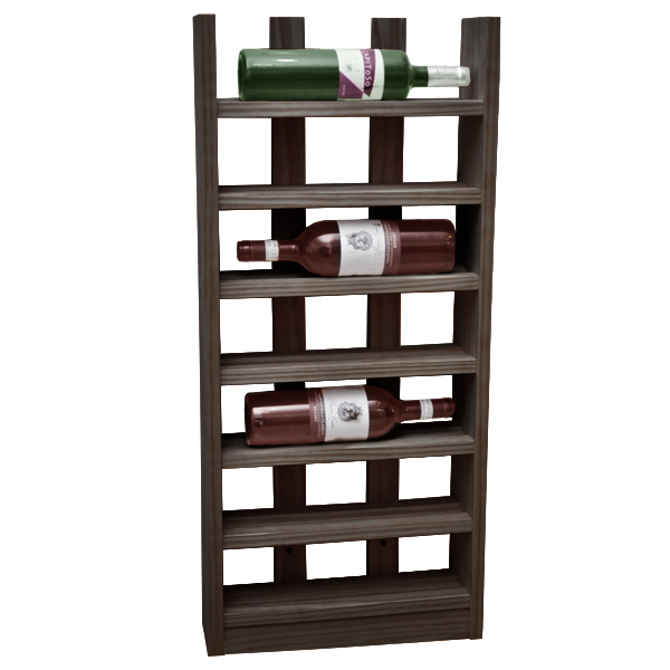 Scallop Wine Rack Black Ash 6 Bottle