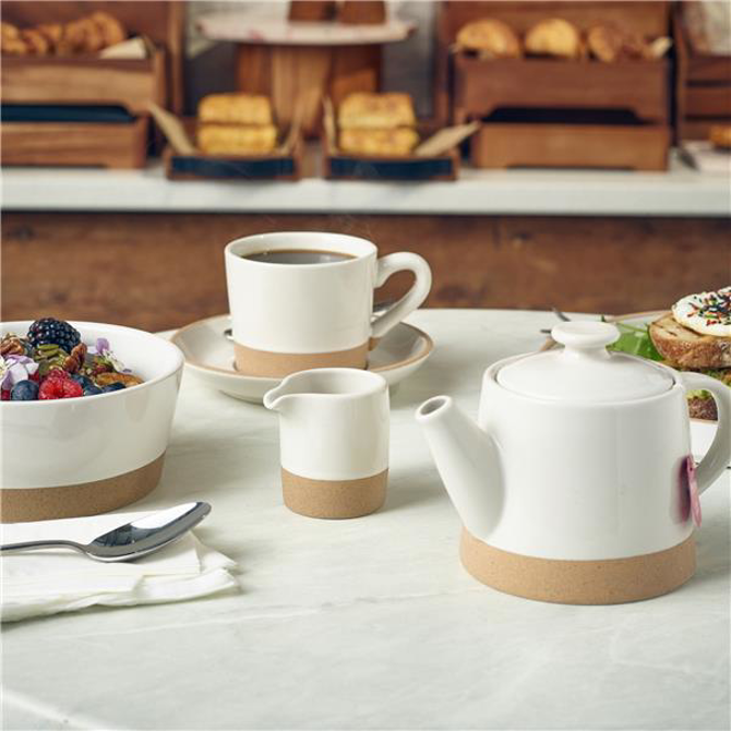 GenWare Kava White Stoneware Jug 3.2oz / 90ml