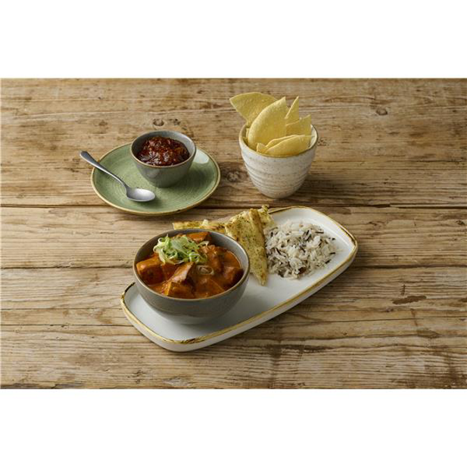 Stonecast Barley White Chefs` Walled Oblong Plate 13.75inch x 7.25inch / 35 x 18.5cm