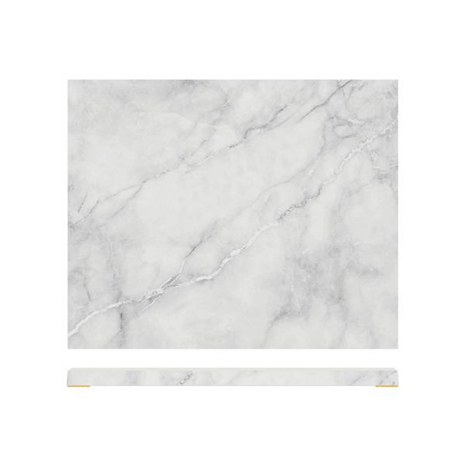 White Marble Agra Melamine GN1/2 Slab 32.5 x 26.5cm