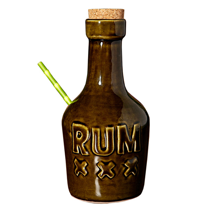 Rum Bottle Tiki Mug Green 12oz / 350ml