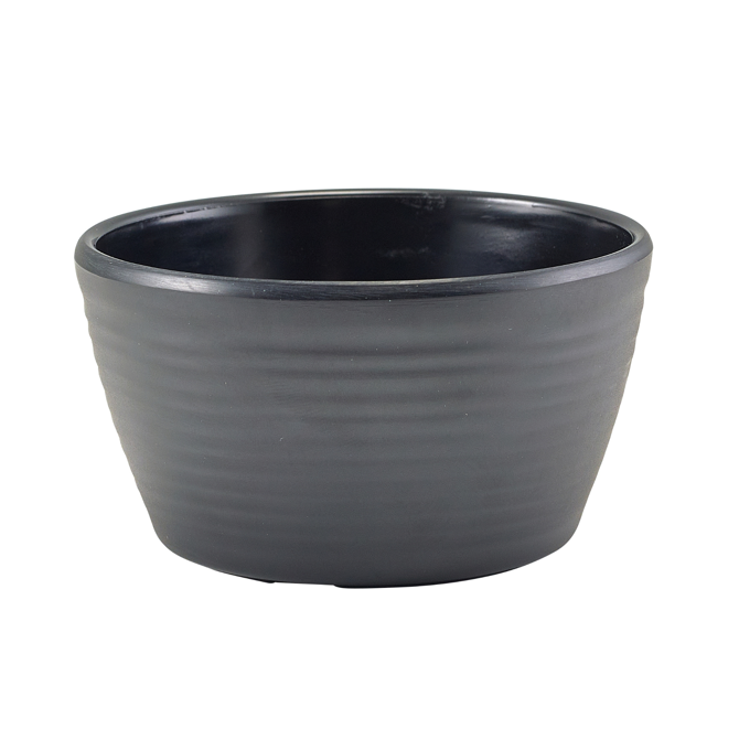 GenWare Melamine Matt Black Ripple Ramekin 4oz / 113ml