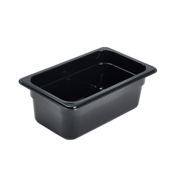 1/4 Black Polycarbonate GN Pan 100mm