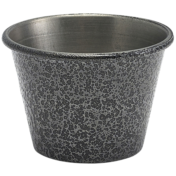 Stainless Steel Ramekin Hammered Silver Effect 2.5oz / 71ml