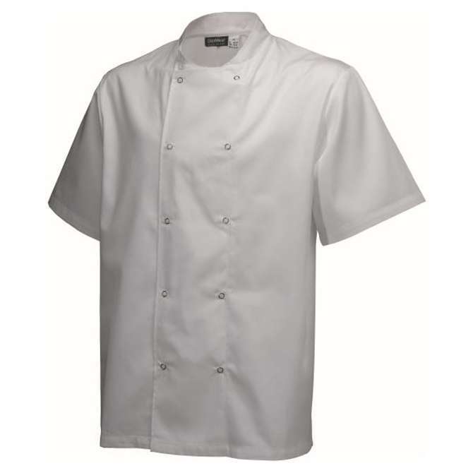 Basic Stud Jacket Short Sleeve White L