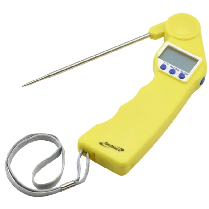 Folding Probe Thermometer Yellow