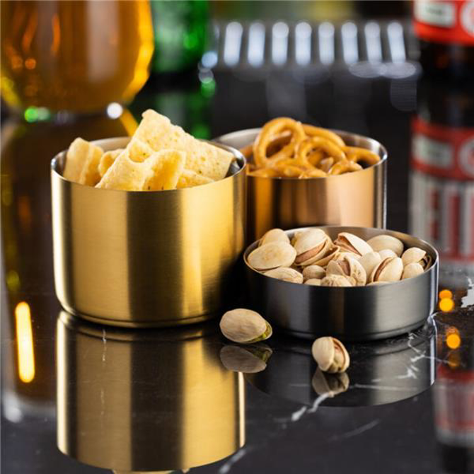 Brushed Gold Dip Pot 3inch / 7.5cm 4oz / 100ml