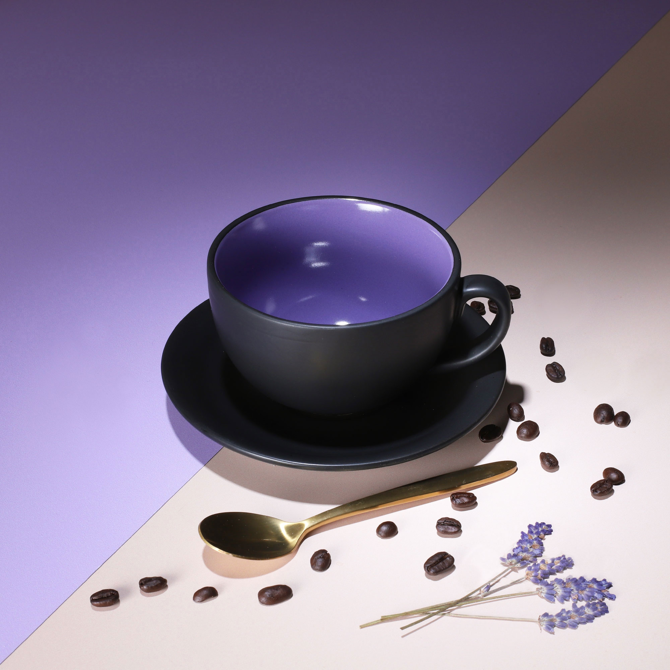 Utopia Barista Cappuccino Cup & Saucer Indigo 12oz / 340ml