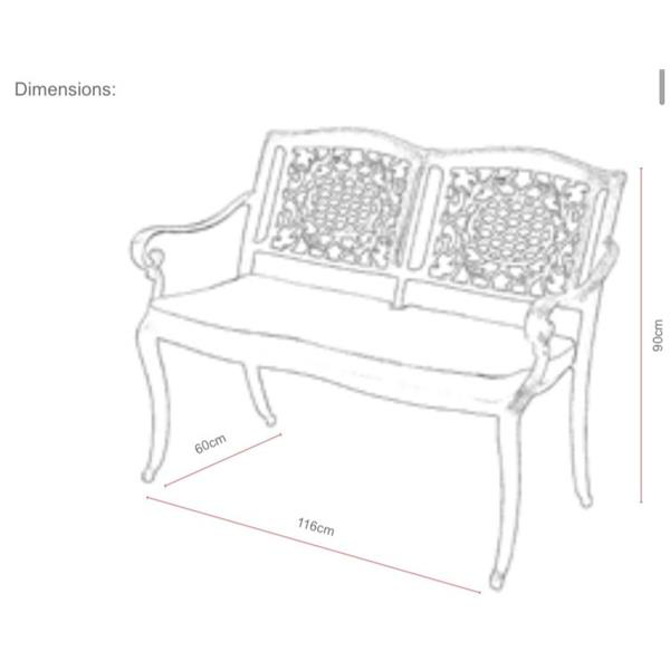 Odsey Bronze/Cream Stacking Bench