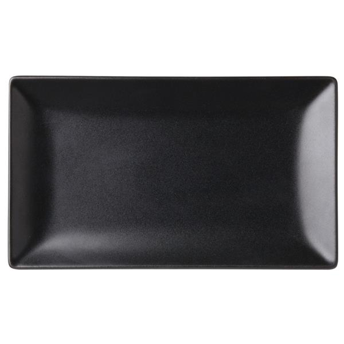 Noir Rectangular Black Plate 10 x 5.75inch / 25 x 14.5cm