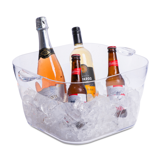 Glacier Giant Acrylic Square Party Tub