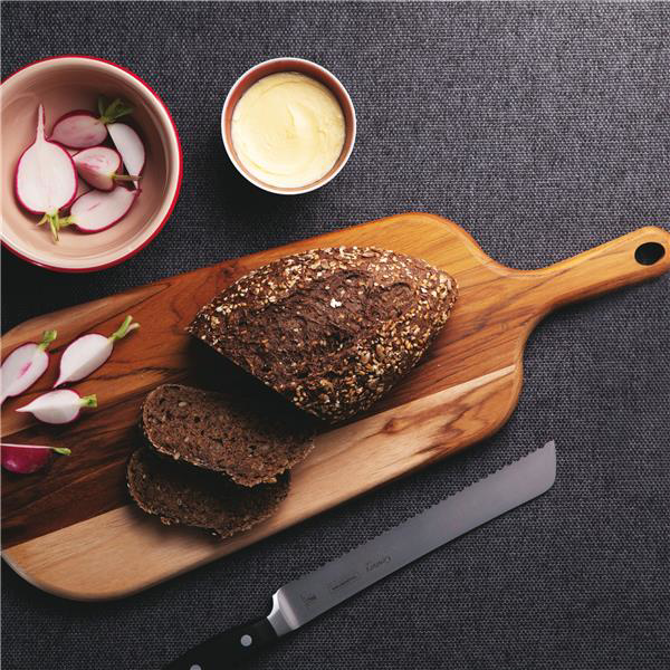 Teak Wood Bread Board with Handle 19 x 48cm