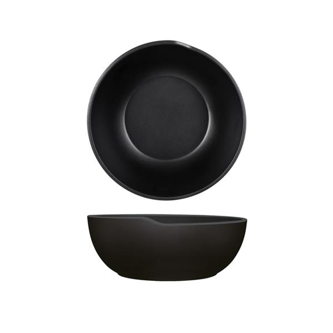 Black Copenhagen Round Melamine Bowl 20 x 7.5cm
