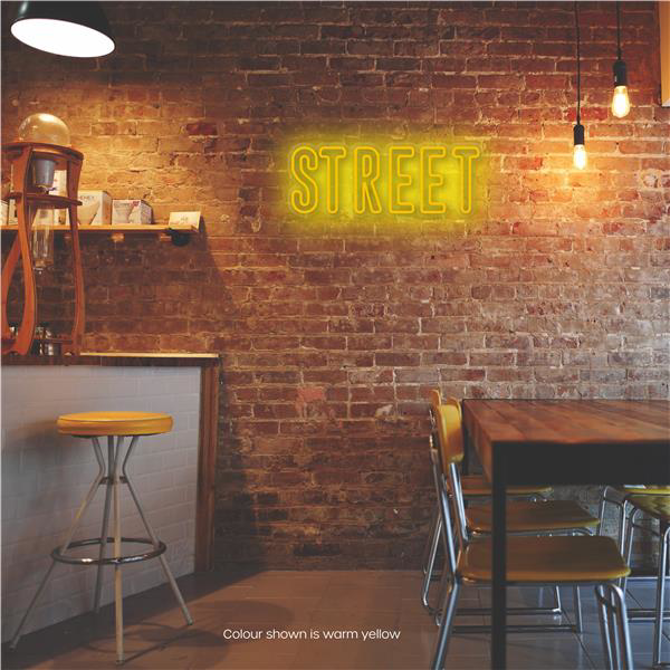 Street LED Neon Sign Warm Yellow