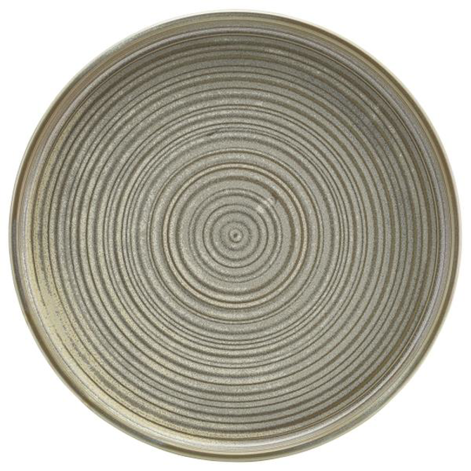 Terra Porcelain Matt Grey Low Presentation Plate 9.75inch / 25cm