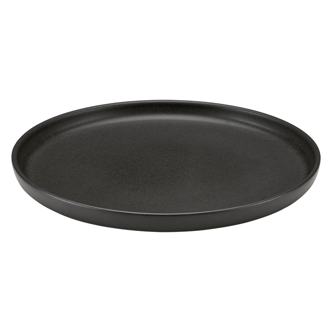 Elements Black Flat Round Plate 11inch / 28cm