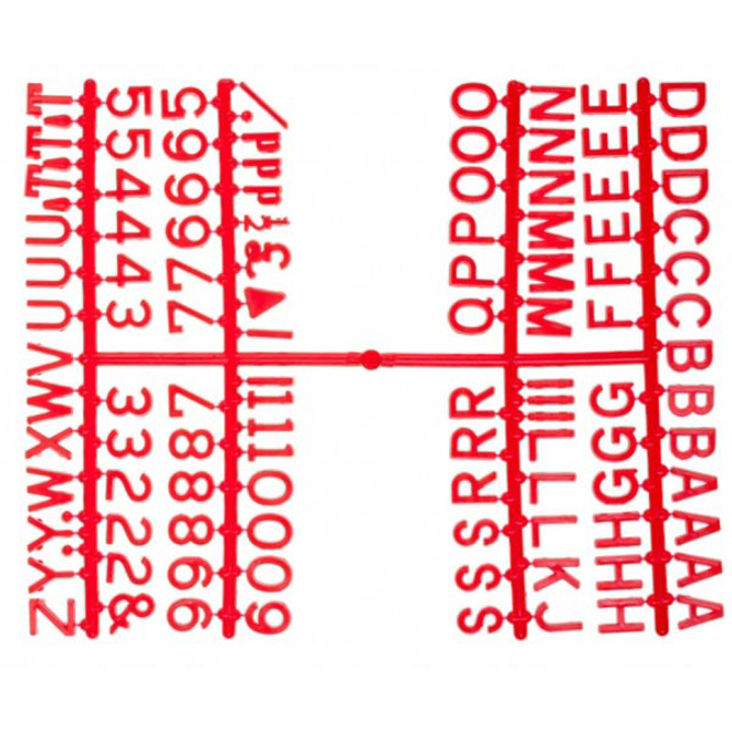 Design-A-Sign Peg Board Letters Red 0.75inch
