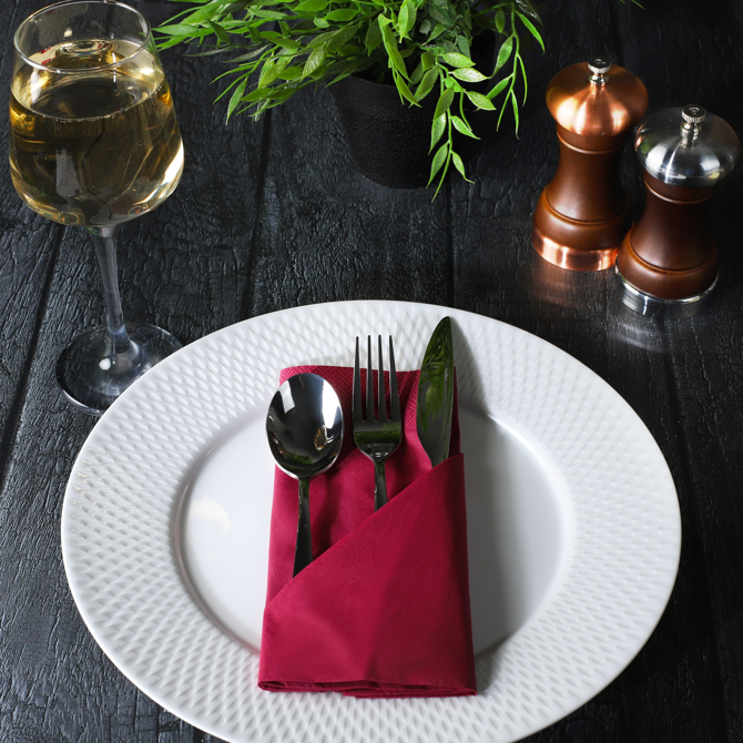3ply 4 Fold Burgundy Napkins 40cm x 40cm