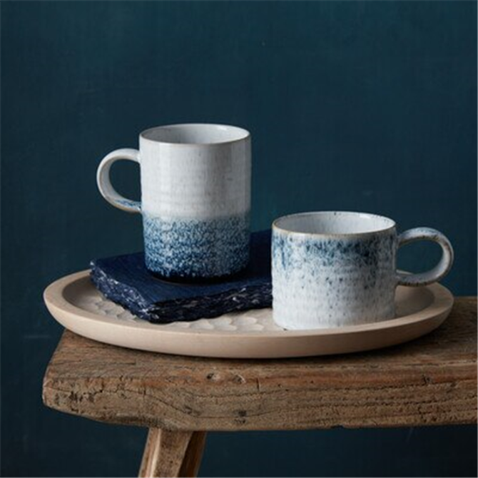 Kiln Blue Small Ridged Mug 10oz / 295ml