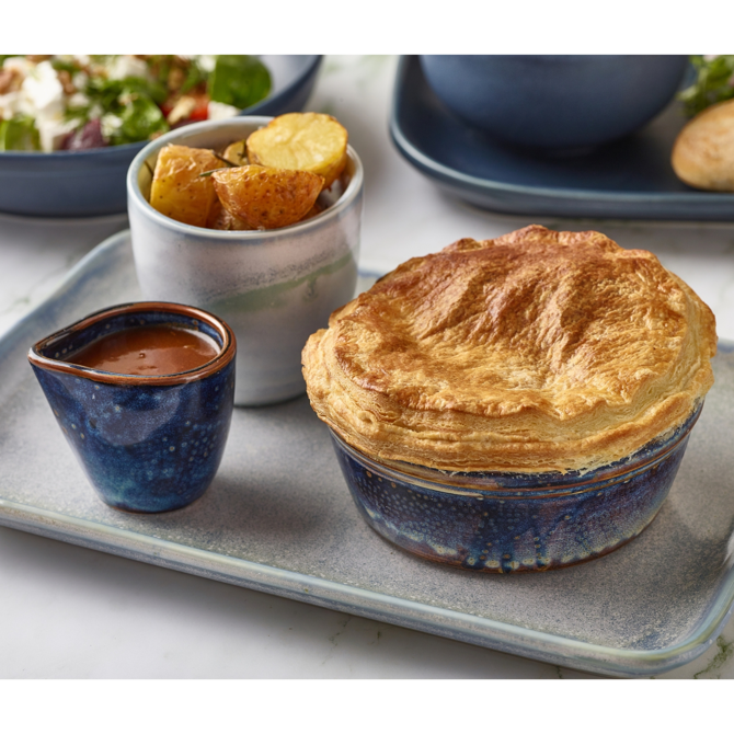 Terra Porcelain Aqua Blue Round Pie Dish 13.6cm