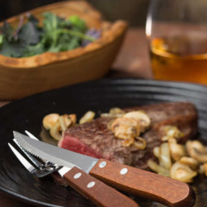 Utopia Wooden Handle Steak Fork