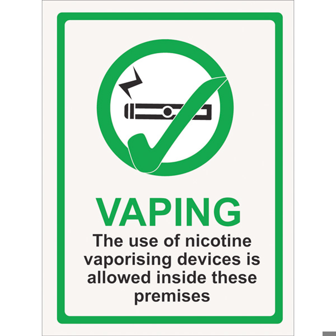 Vaping Allowed Window Sticker