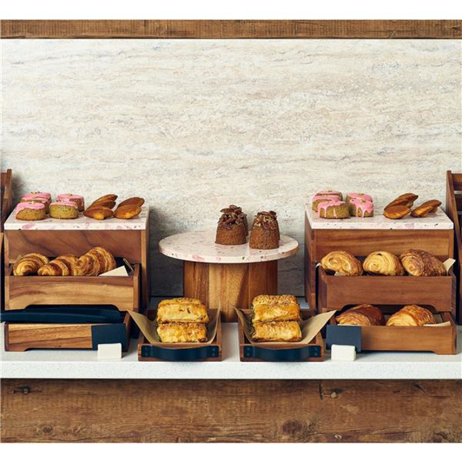 GenWare Acacia Wood 3 Tier Display Stand GN1/2