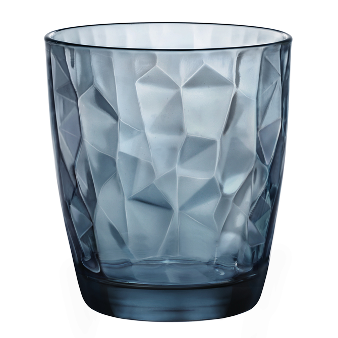 Diamond Double Old Fashioned Tumblers Ocean Blue 13.7oz / 390ml