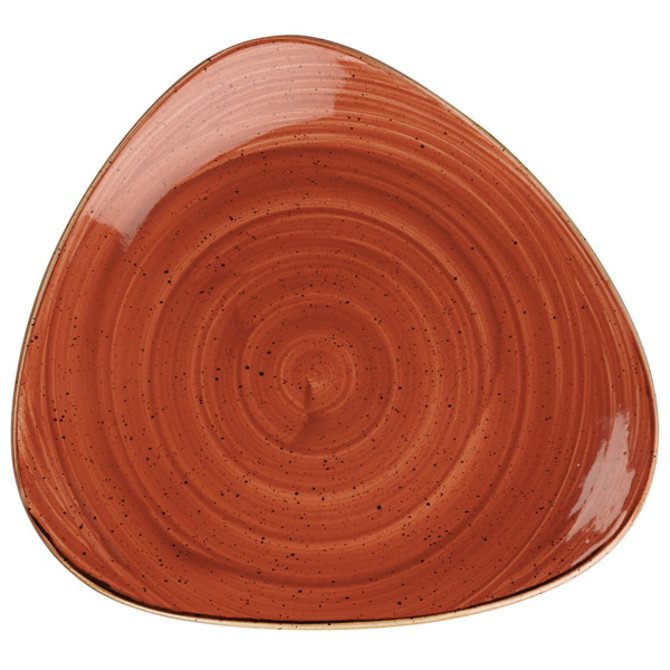 Churchill Stonecast Spiced Orange Triangular Plate 10.5" / 26.5cm
