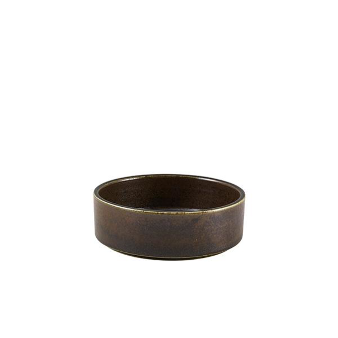 Genware Terra Porcelain Presentation Bowl Black 13cm